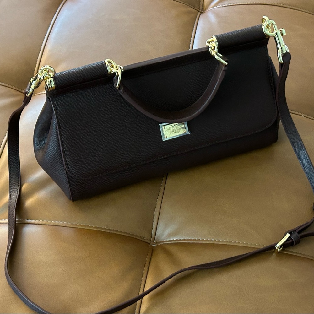 Chocolate Brown Top Handle, Crossbody Bag